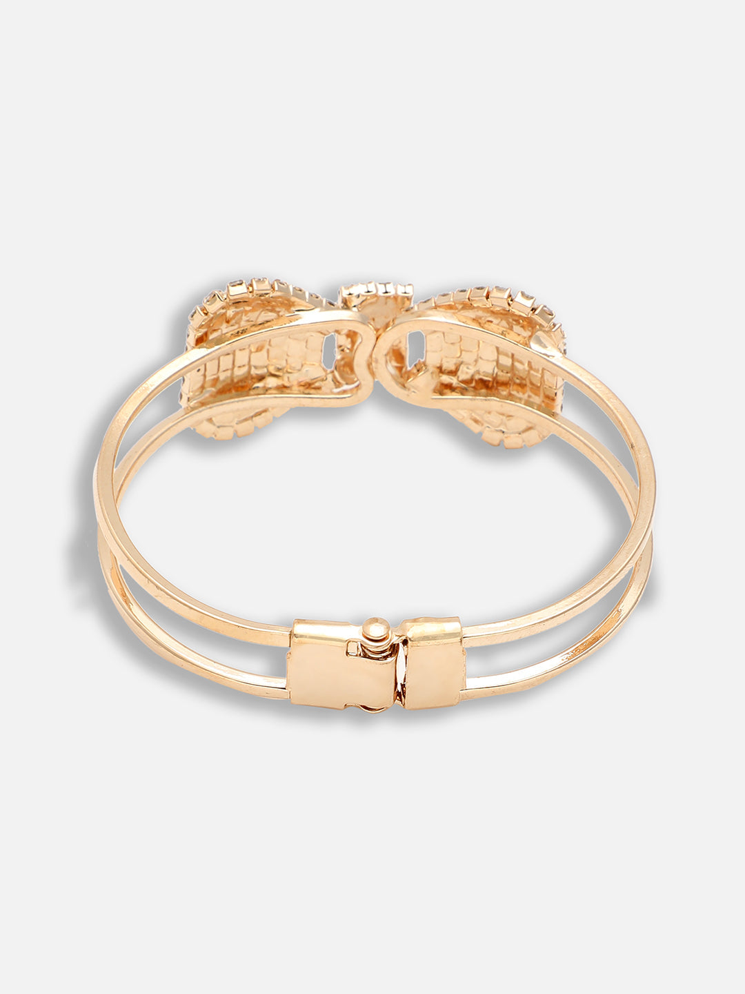 GOLD PLATED PARTY RHINESTONES BRACELET FOR WOMEN