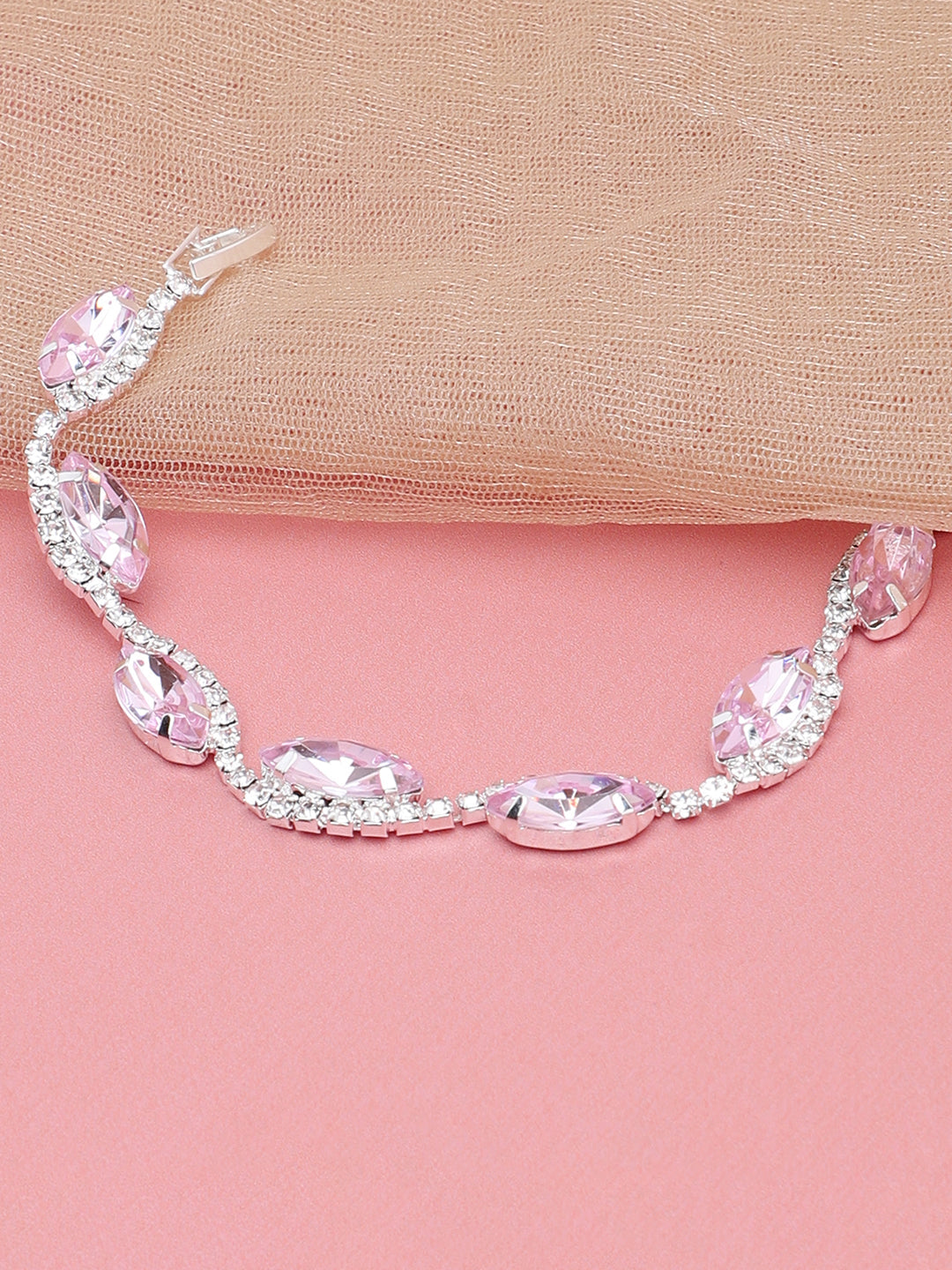 GOLD PLATED PARTY DESIGNER STONE BRACELET FOR WOMEN