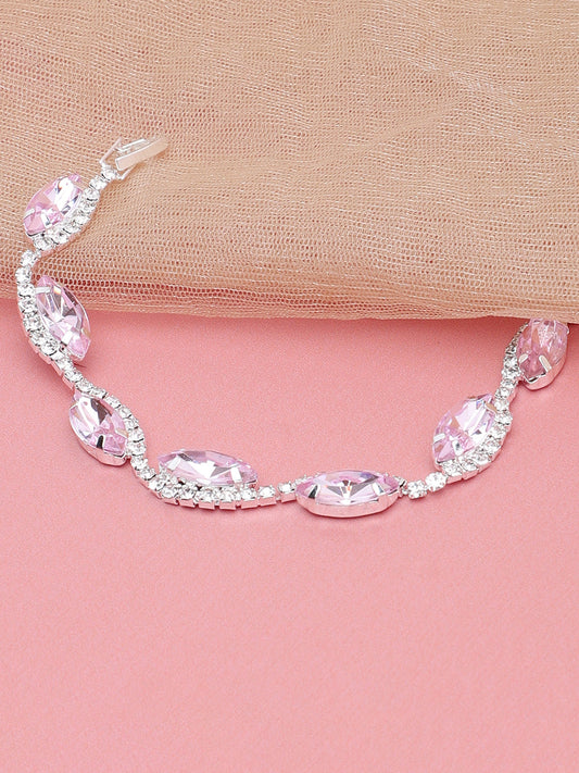 GOLD PLATED PARTY DESIGNER STONE BRACELET FOR WOMEN