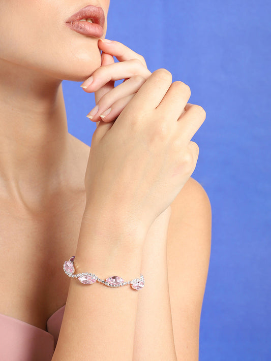 GOLD PLATED PARTY DESIGNER STONE BRACELET FOR WOMEN