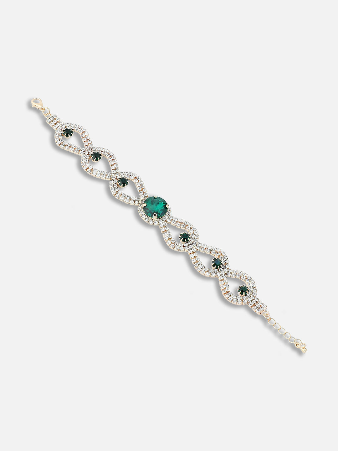 GOLD PLATED PARTY DESIGNER STONE BRACELET FOR WOMEN