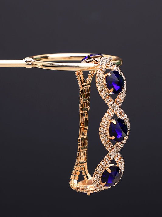 GOLD PLATED PARTY DESIGNER STONE BRACELET FOR WOMEN