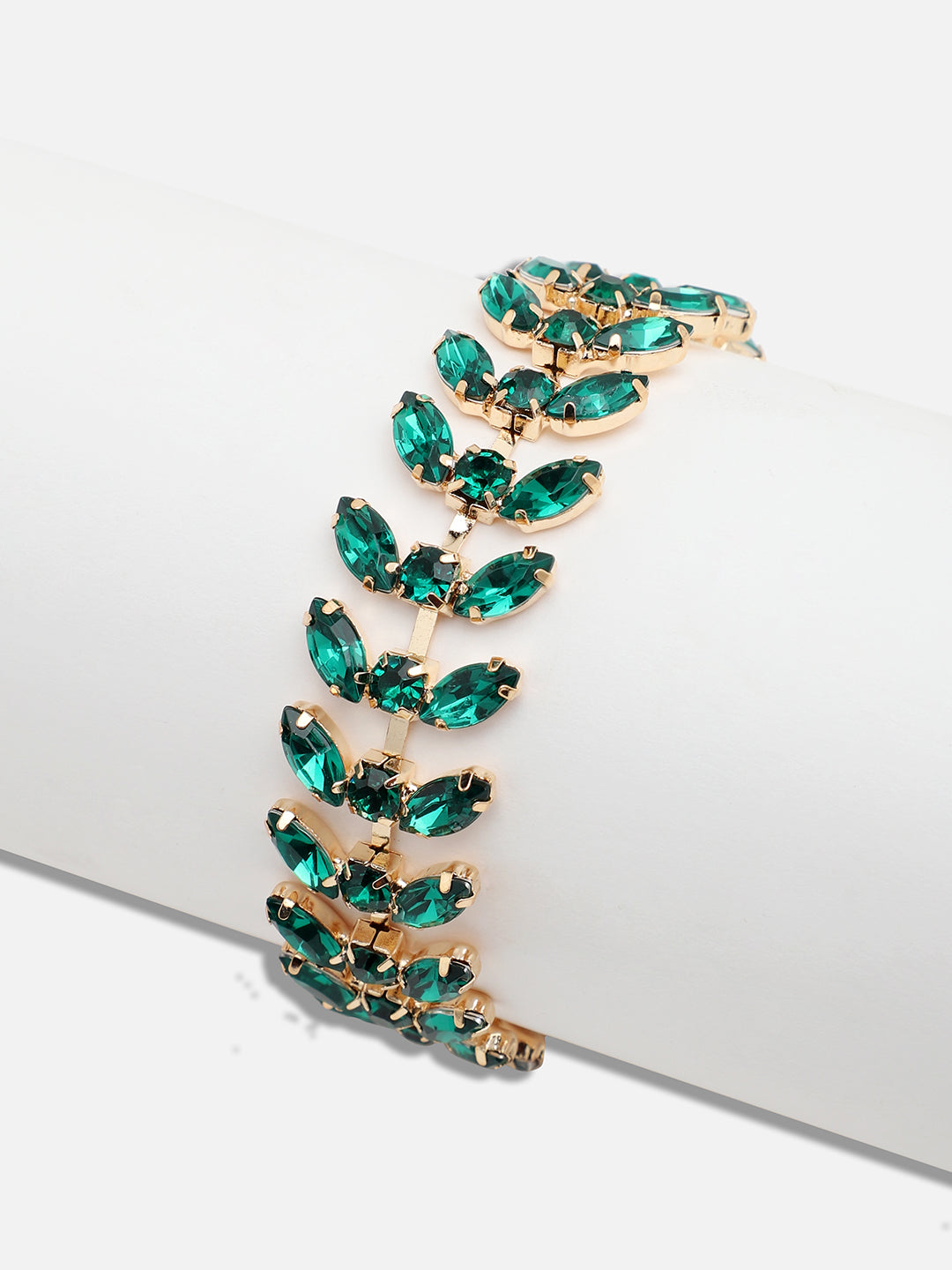 GOLD PLATED PARTY DESIGNER STONE BRACELET FOR WOMEN