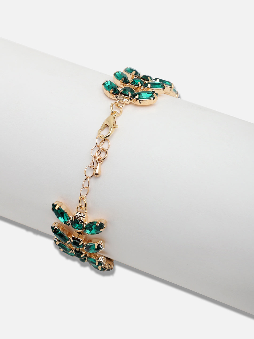 GOLD PLATED PARTY DESIGNER STONE BRACELET FOR WOMEN