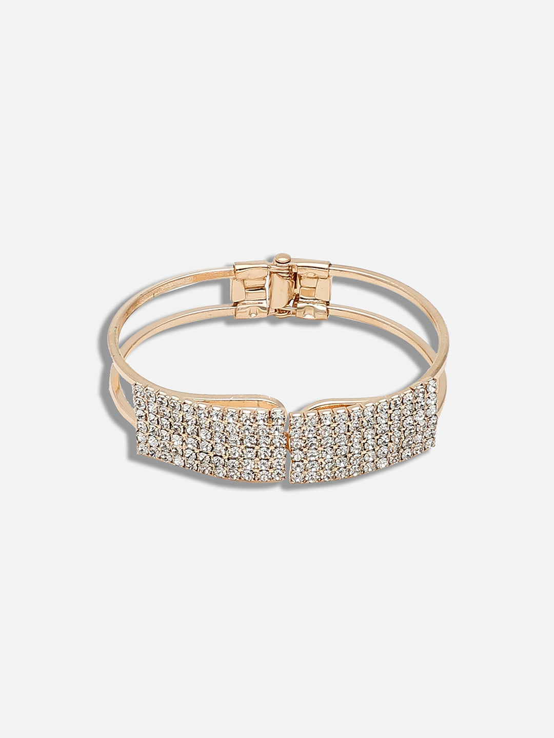 GOLD PLATED PARTY RHINESTONES BRACELET FOR WOMEN