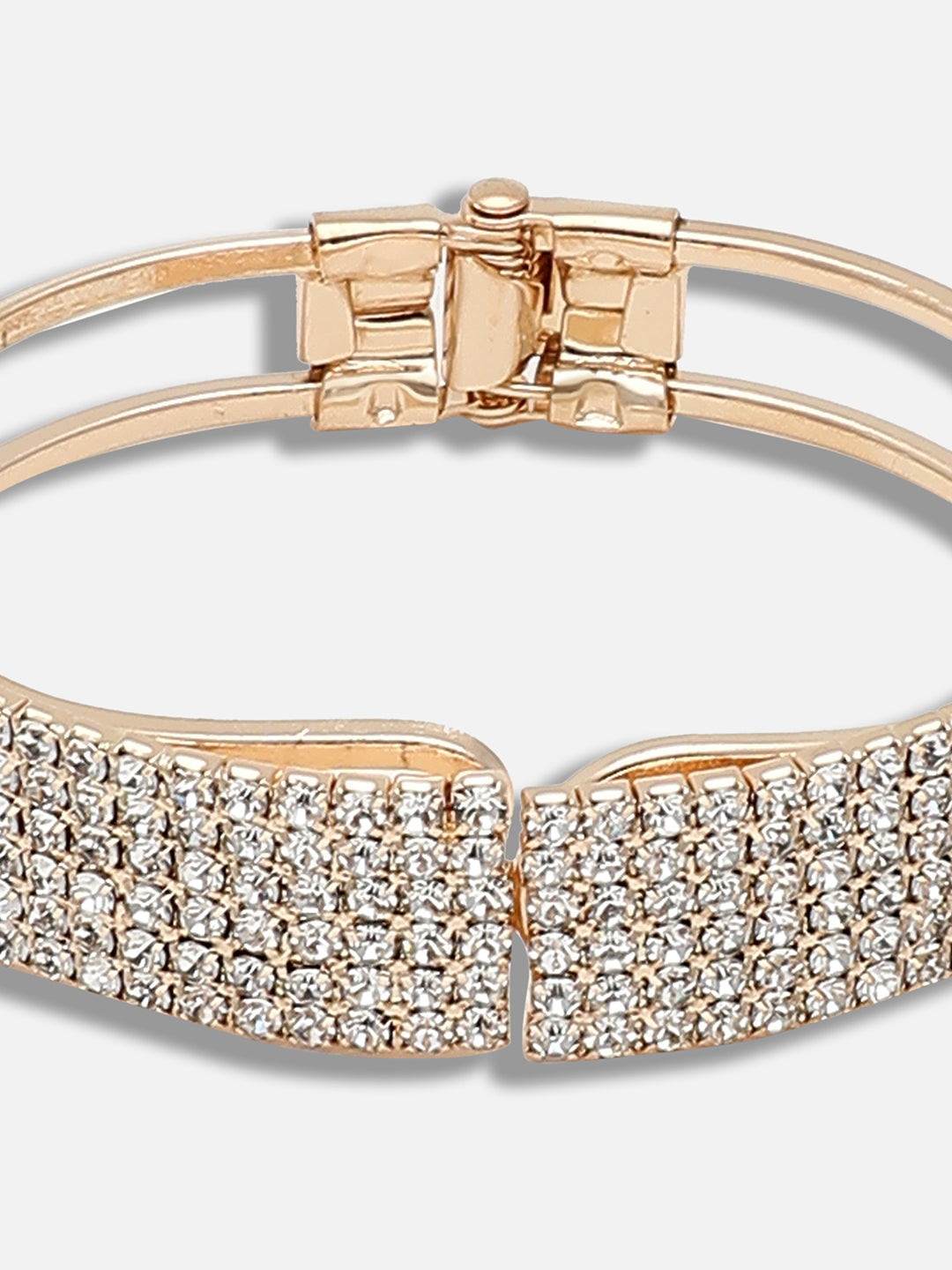GOLD PLATED PARTY RHINESTONES BRACELET FOR WOMEN