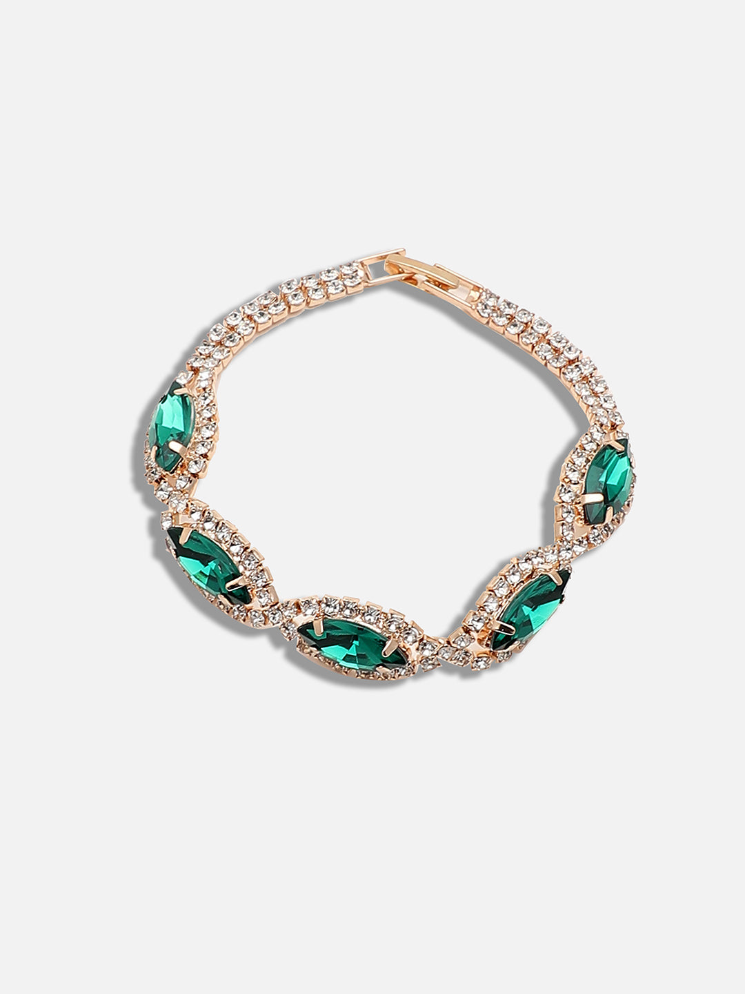 GOLD PLATED PARTY DESIGNER STONE BRACELET FOR WOMEN