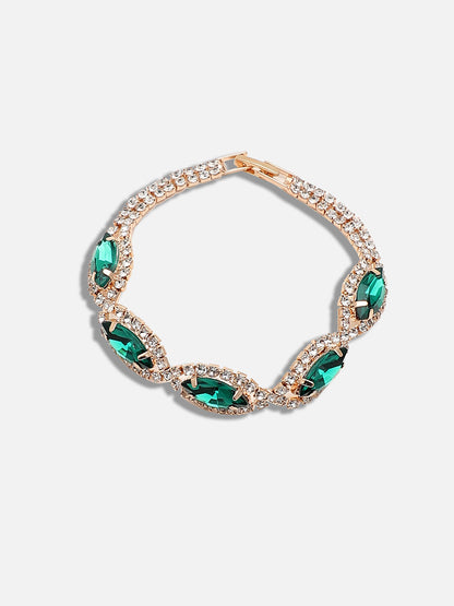 GOLD PLATED PARTY DESIGNER STONE BRACELET FOR WOMEN