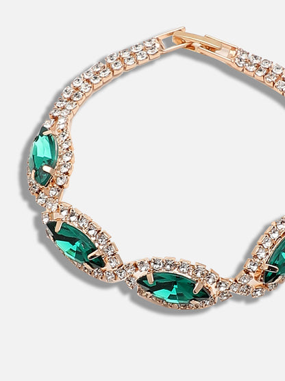 GOLD PLATED PARTY DESIGNER STONE BRACELET FOR WOMEN