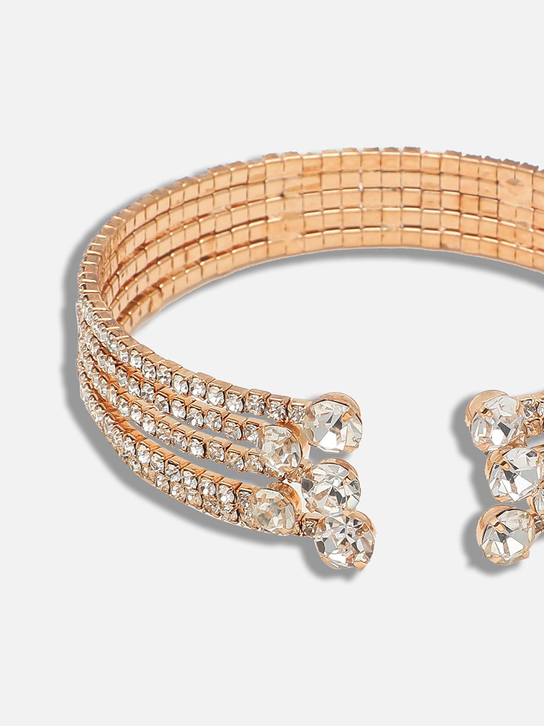 GOLD PLATED PARTY RHINESTONES BRACELET FOR WOMEN