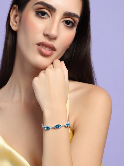 GOLD PLATED PARTY DESIGNER STONE BRACELET FOR WOMEN