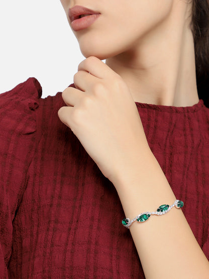 GOLD PLATED PARTY DESIGNER STONE BRACELET FOR WOMEN