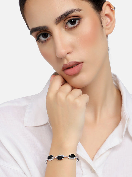 GOLD PLATED PARTY DESIGNER STONE BRACELET FOR WOMEN