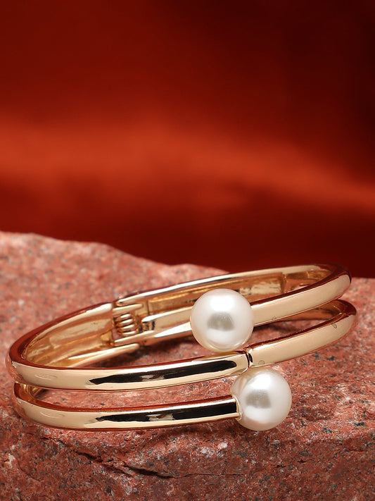 Gold Plated Pearls Bracelet