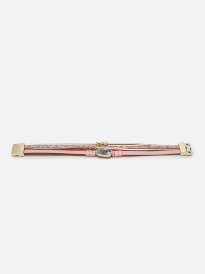 Gold Plated Designer Stone Bracelet