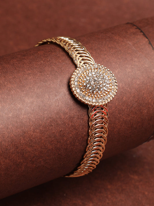 Gold Plated Designer Stone Bracelet