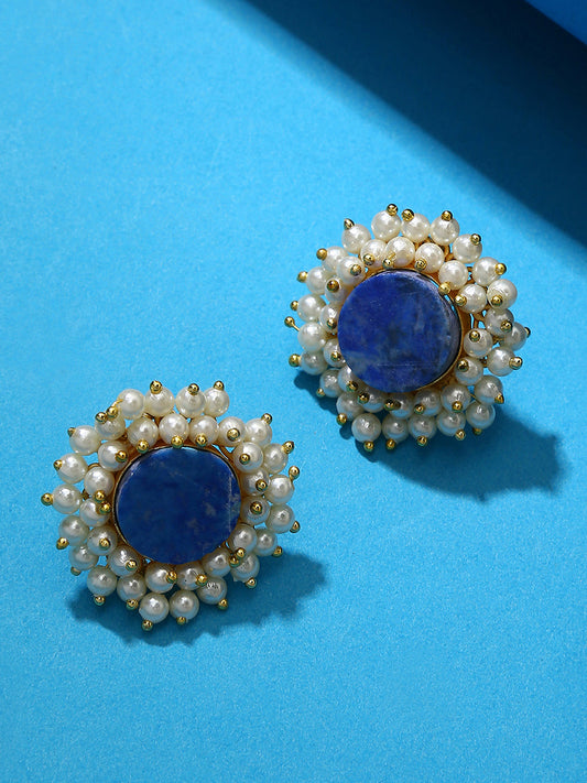 Gold-Plated Pearl Studs