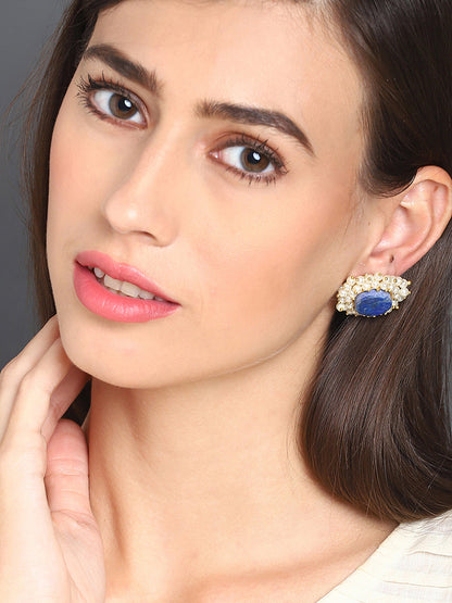 Gold-Plated Pearl Studs