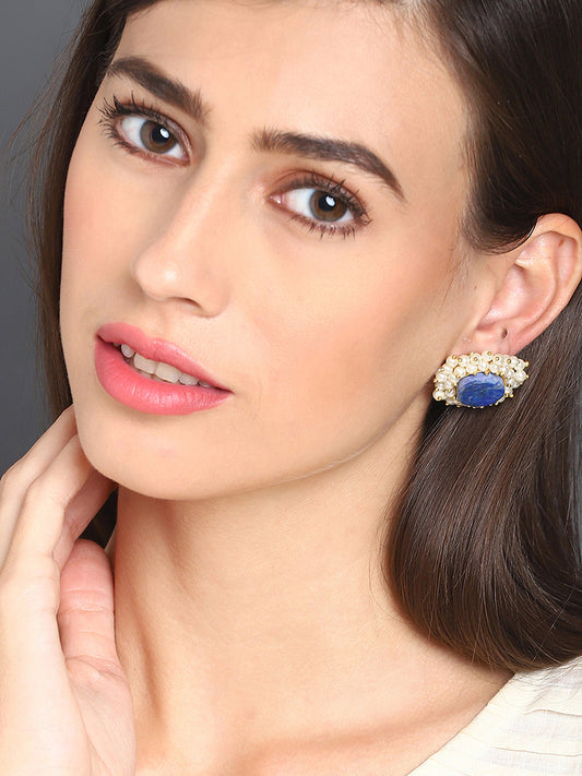 Gold-Plated Pearl Studs