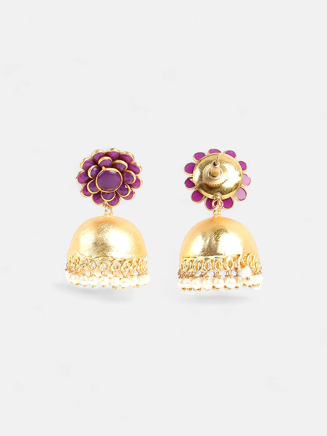 The Zaria Drop Earrings - Plum Purple-SOHEAR1018