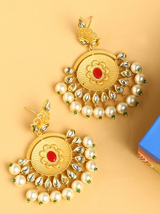 Crescent Shaped Plated Earrings