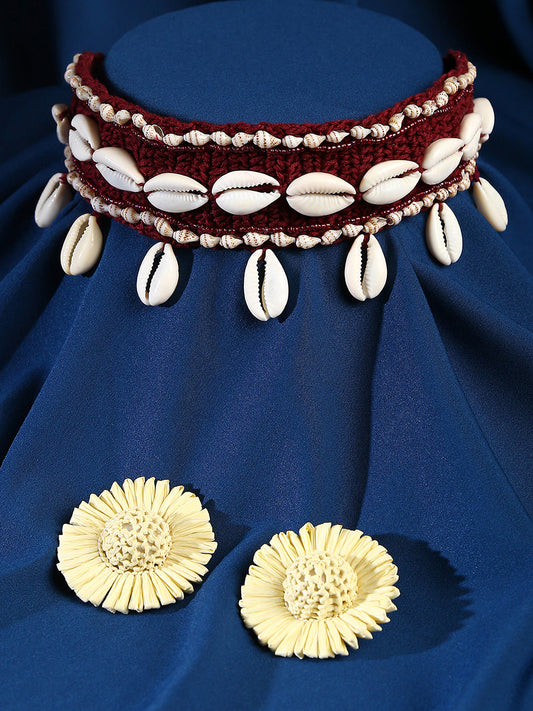 Raffia Boho Studs