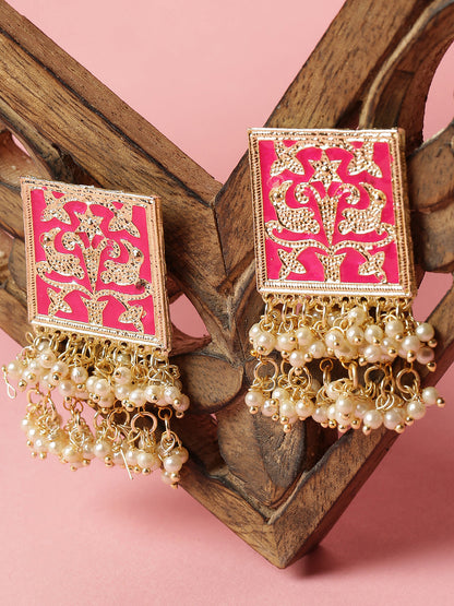 Meenakari Pearl Laheriya Studs