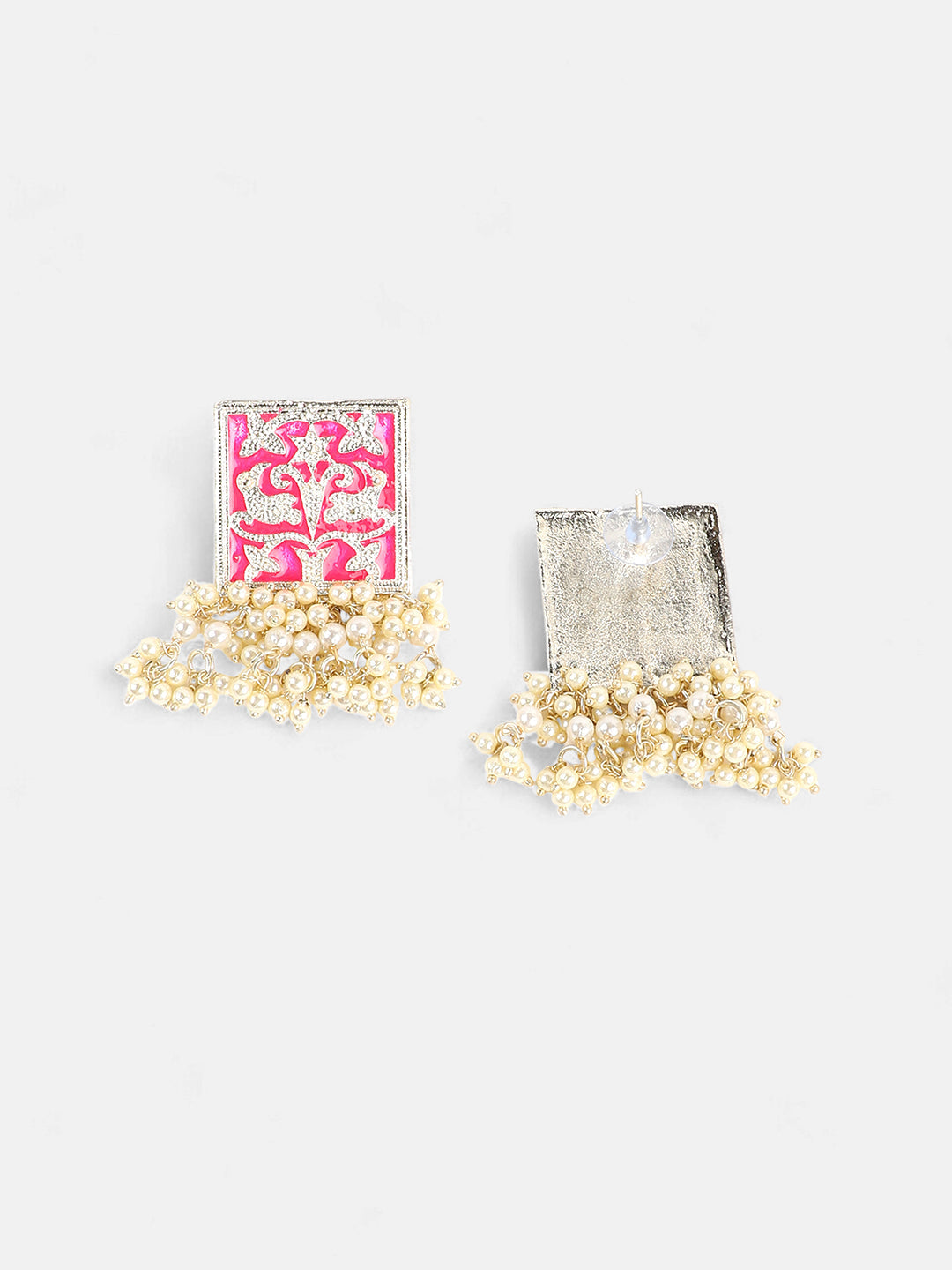 The Niloufar Drop Earrings - Barbie Pink-SOHEAR1104