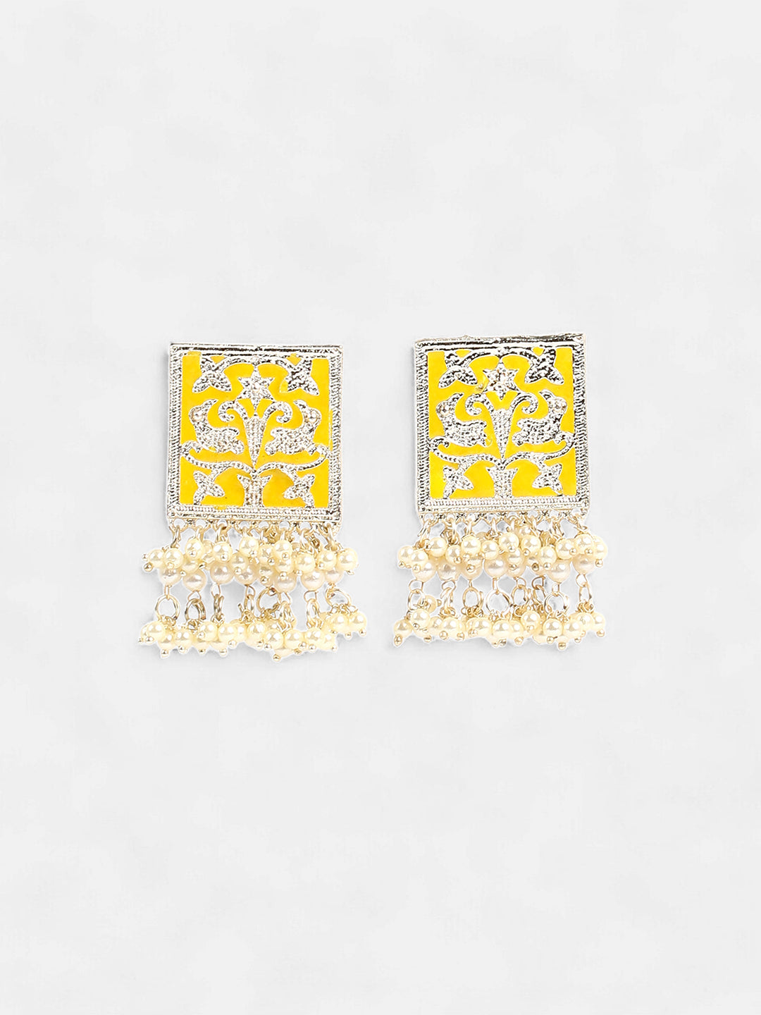 The Niloufar Drop Earrings - Canary Yellow-SOHEAR1142