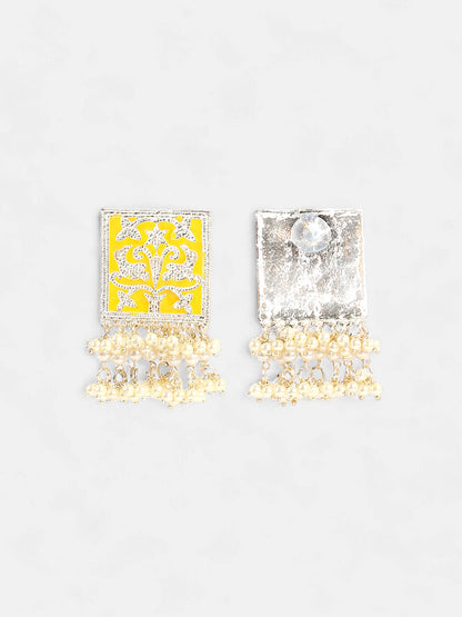 The Niloufar Drop Earrings - Canary Yellow-SOHEAR1142