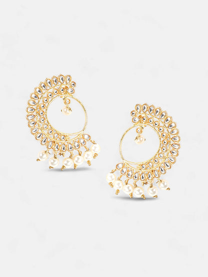The Tawus Statement Earrings - Antique Gold-SOHEAR1289