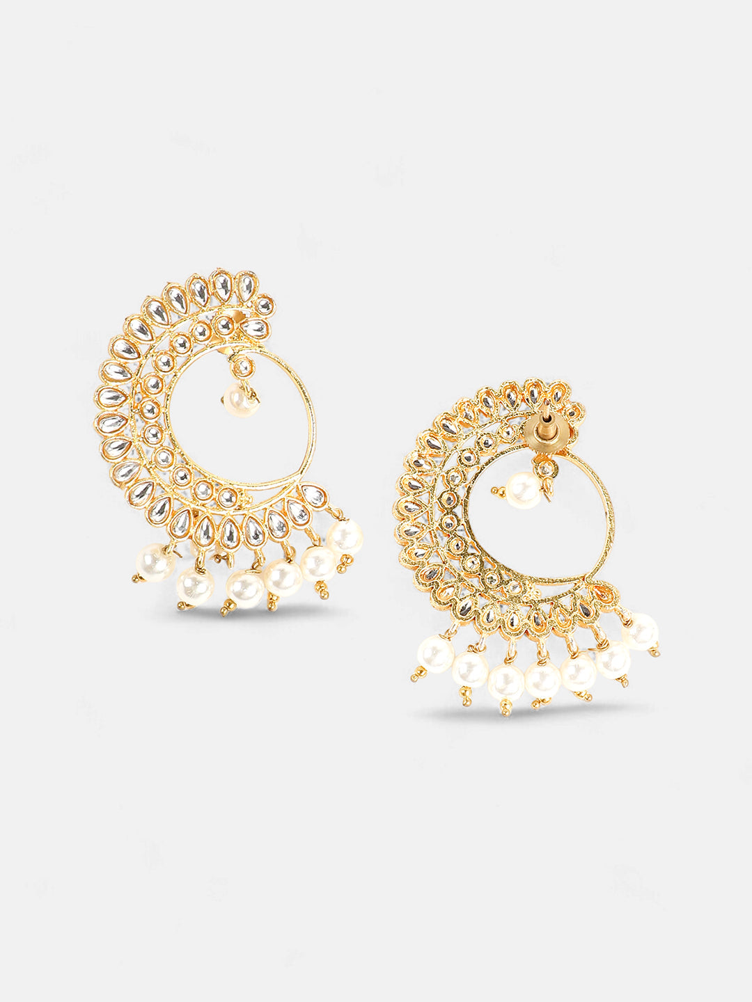 The Tawus Statement Earrings - Antique Gold-SOHEAR1289