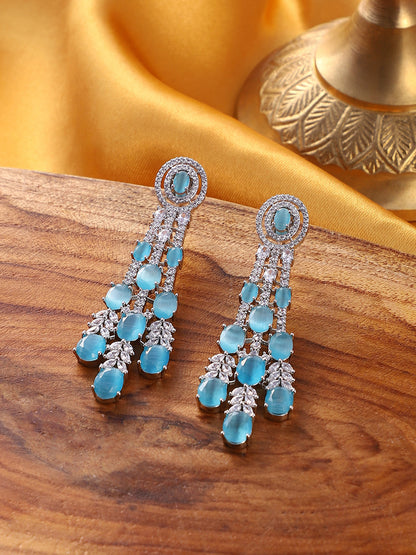 The Angélique Drop Earrings - Azure Blue-SOHEAR2024
