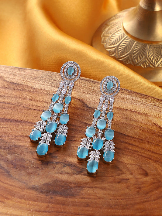 The Angélique Drop Earrings - Azure Blue-SOHEAR2024