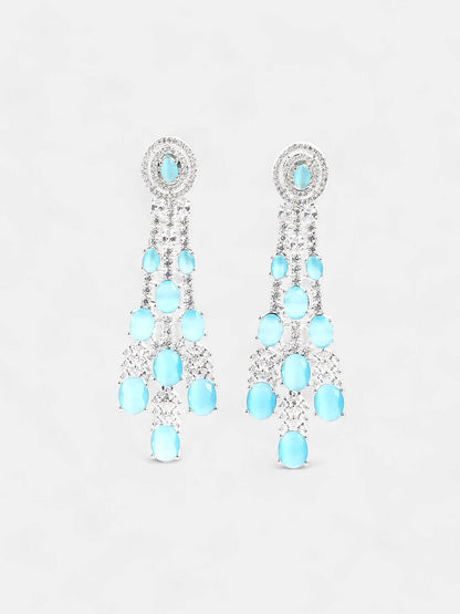 The Angélique Drop Earrings - Azure Blue-SOHEAR2024