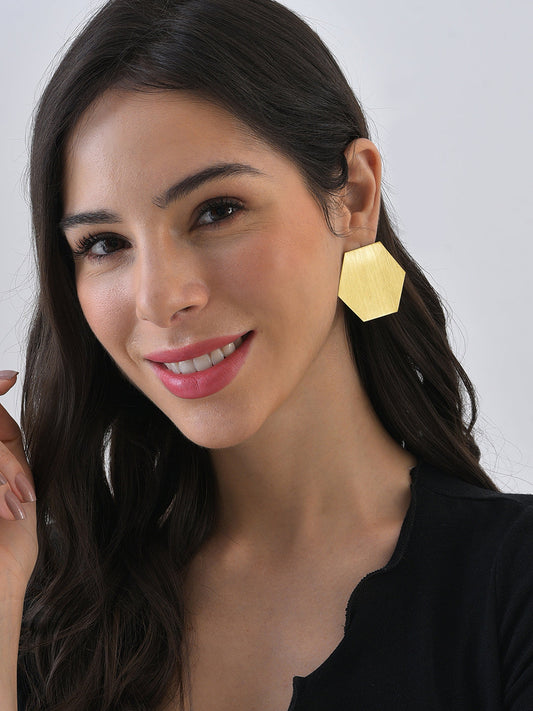Gold Plated Designer Stud