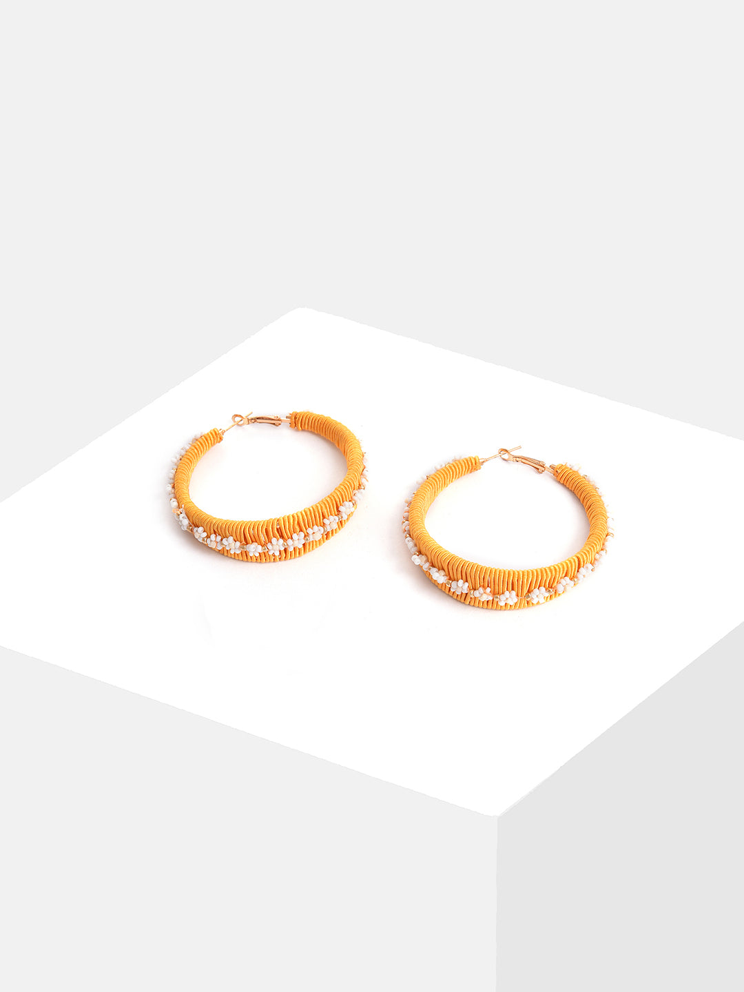 Tangy Beaded Hoop Earring