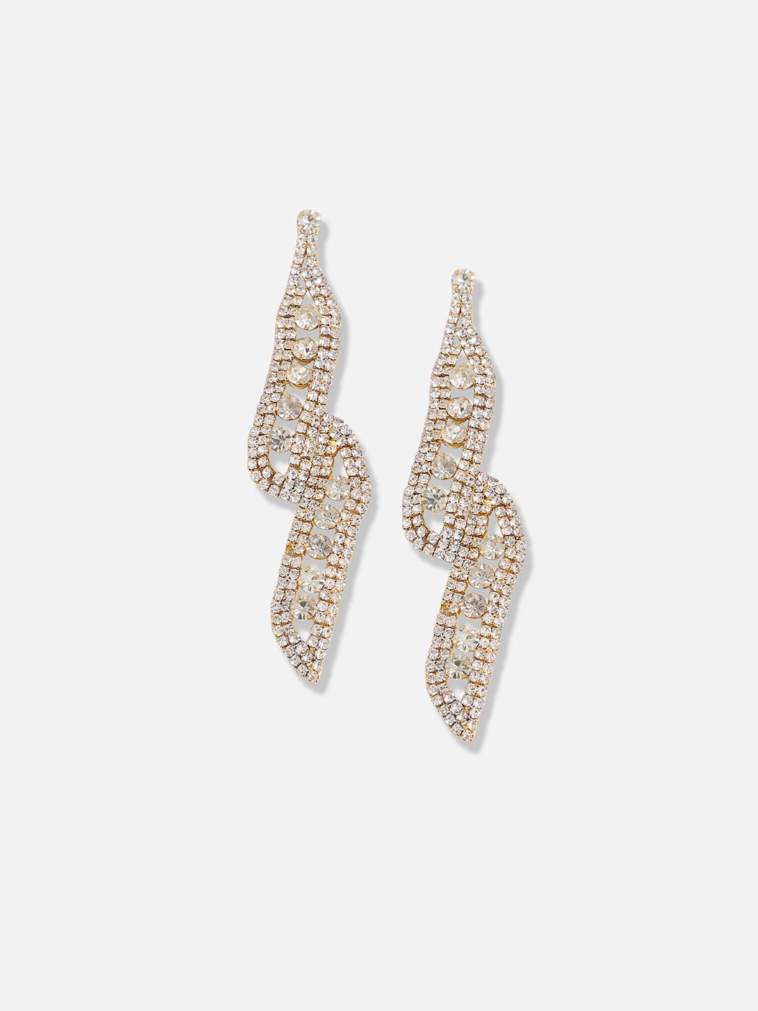 Gold Plated Designer Stone Party Drop Earring