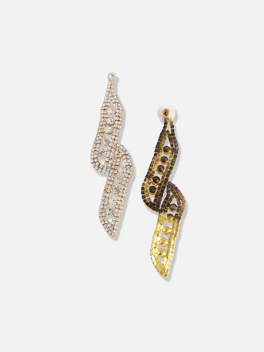 Gold Plated Designer Stone Party Drop Earring