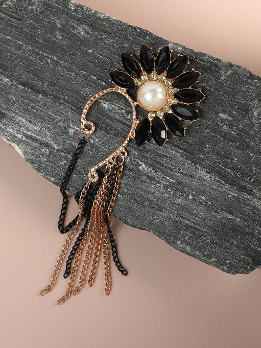 Gold Plated Designer Stone Casual Drop Earring