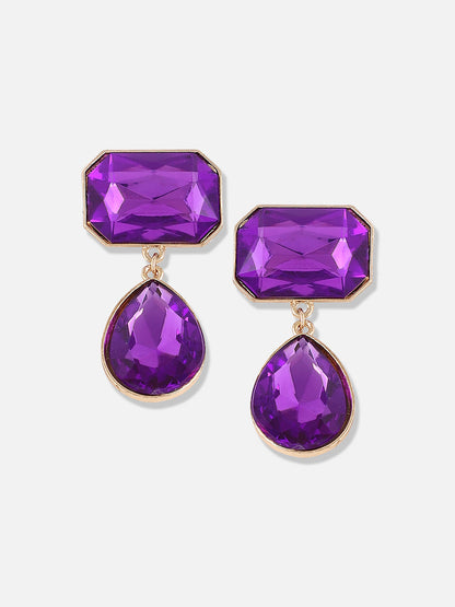 Gold Plated Designer Stone Party Drop Earring