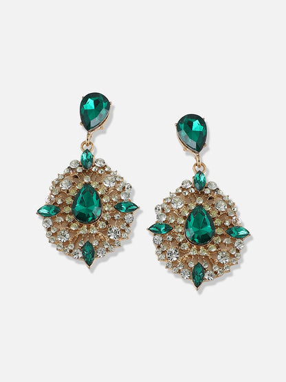 Gold Plated Designer Stone Party Drop Earring