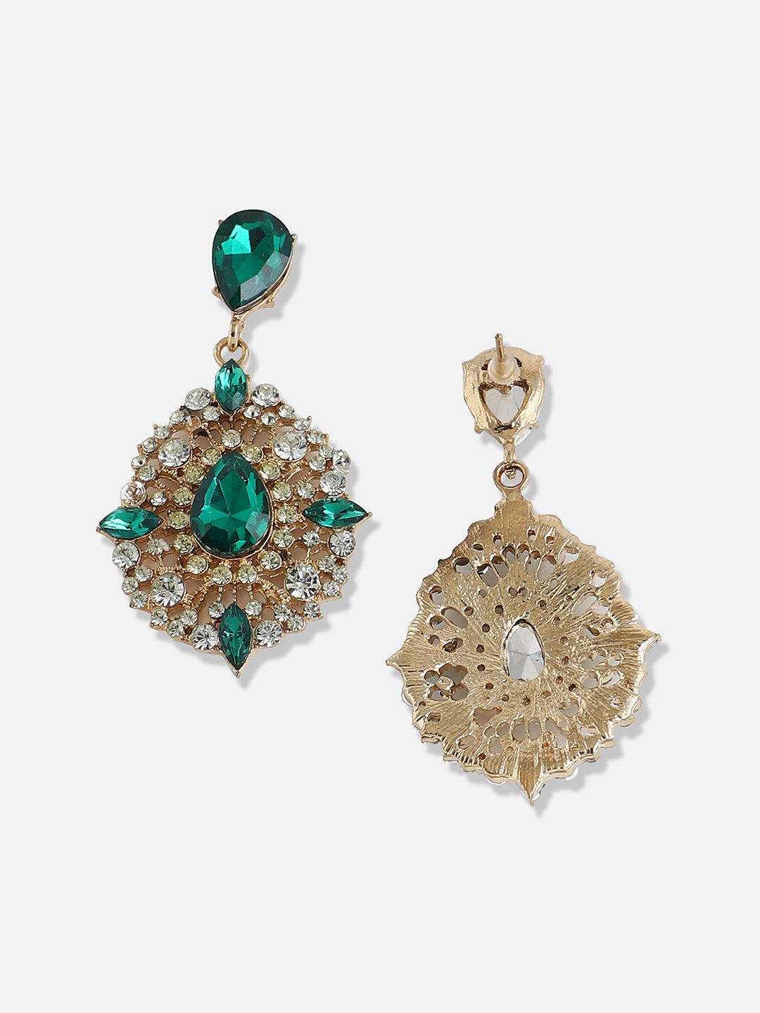 Gold Plated Designer Stone Party Drop Earring