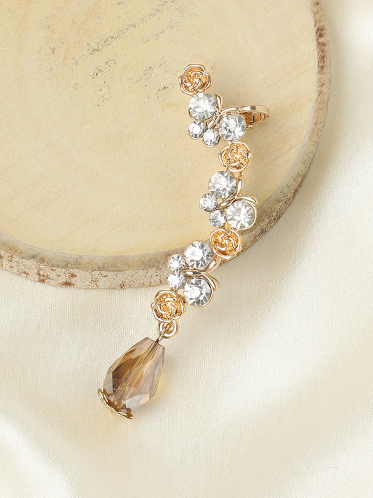 Gold Plated Designer Stone Casual Stud