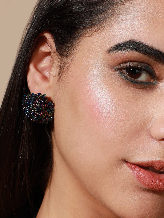 Silver Plated Designer Stone Party Stud