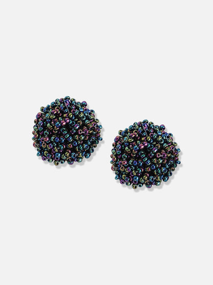 Silver Plated Designer Stone Party Stud