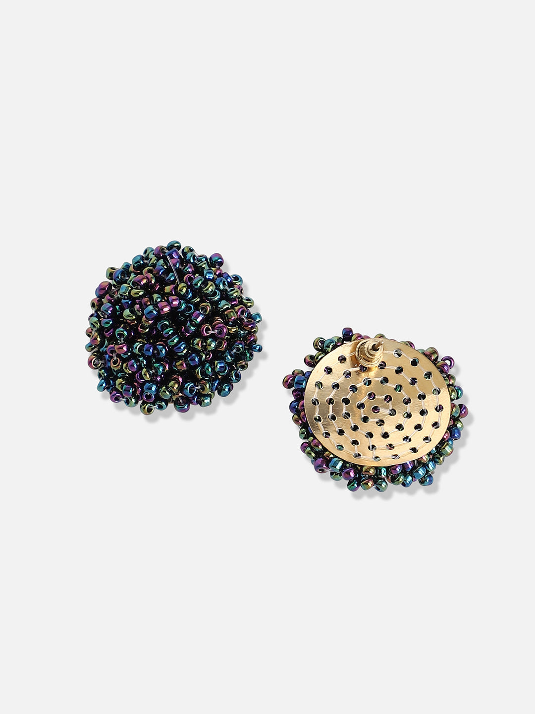 Silver Plated Designer Stone Party Stud