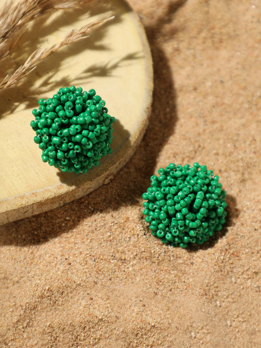 Gold Plated Designer Stone Party Stud