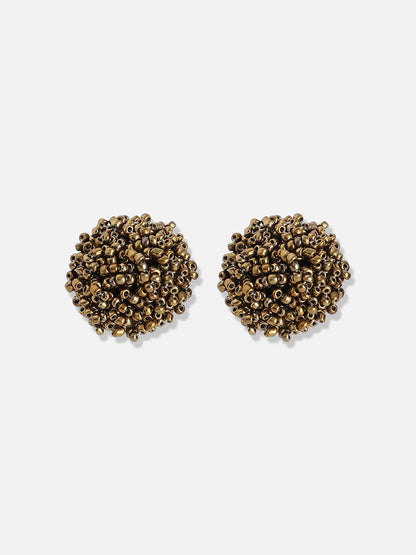 Gold Plated Designer Stone Party Stud