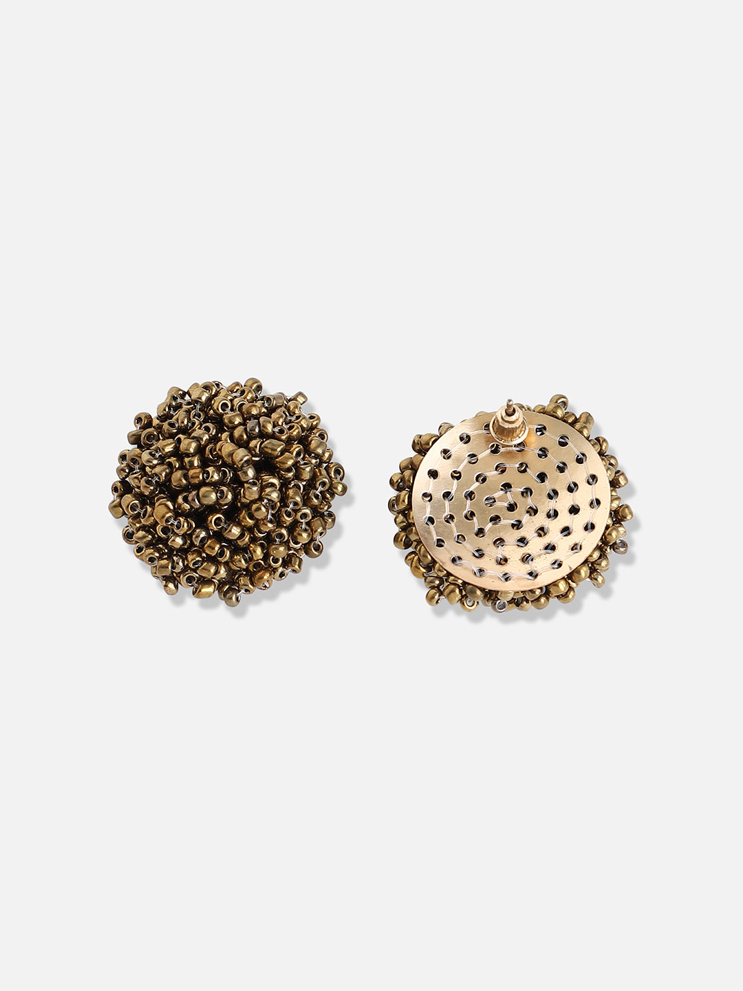 Gold Plated Designer Stone Party Stud